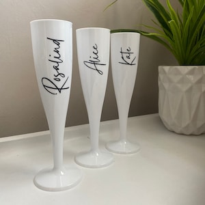 Personalised White Plastic Flute (FLUTES INCLUDED)