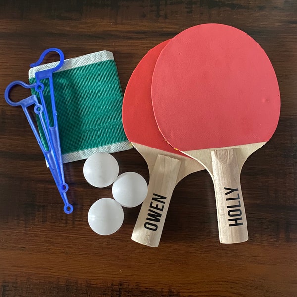 PERSONALISED table tennis, ping pong set, fun present, secret Santa, stocking filler, Christmas present, birthday, sports, drinking game