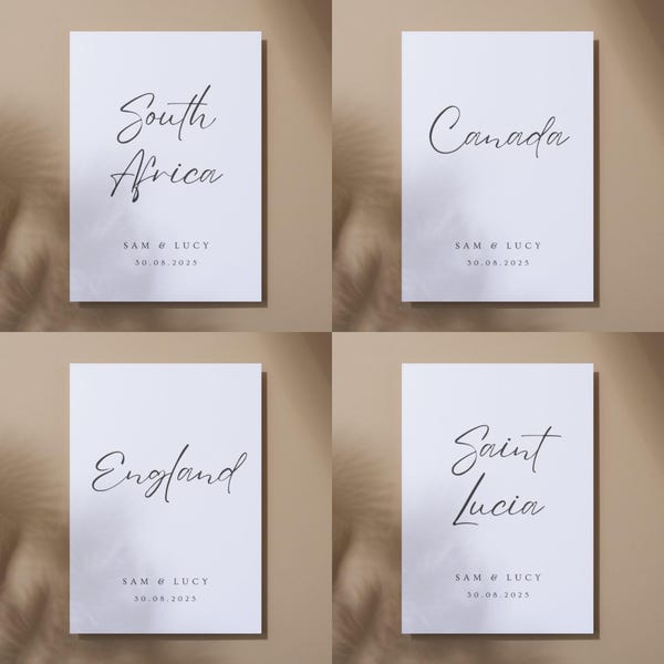 Table Names - Etsy UK