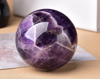 rockcloud Healing Crystal Natural Purple Amethyst Quartz Gemstone 2 50mm Ball Divination Sphere with Wood Stand RCZ0000308 