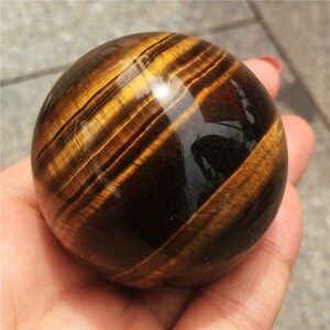 Large Tiger Eye Sphere | Natural Tiger Eye Crystal Ball 40-75mm