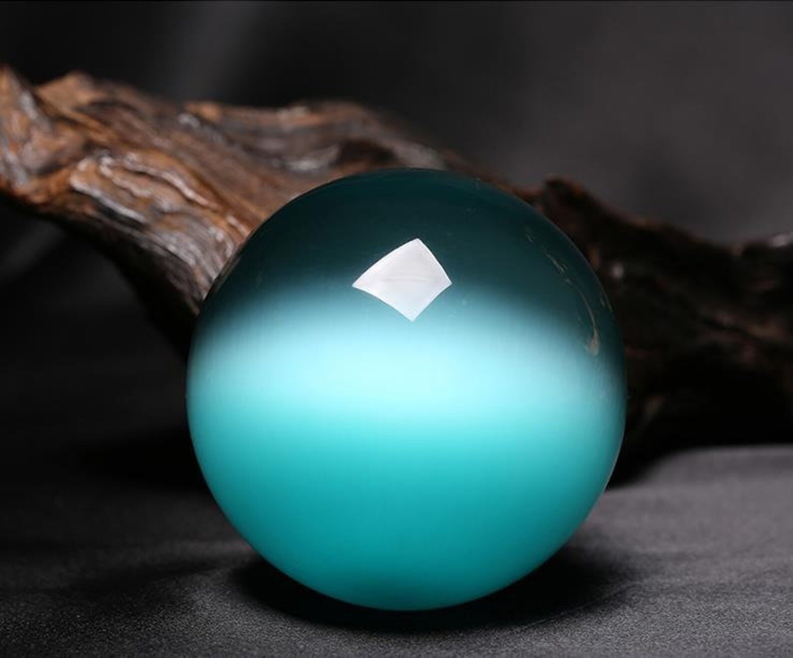 Blue Cat Eye Crystal Ball Blue Cat Eye Sphere Etsy