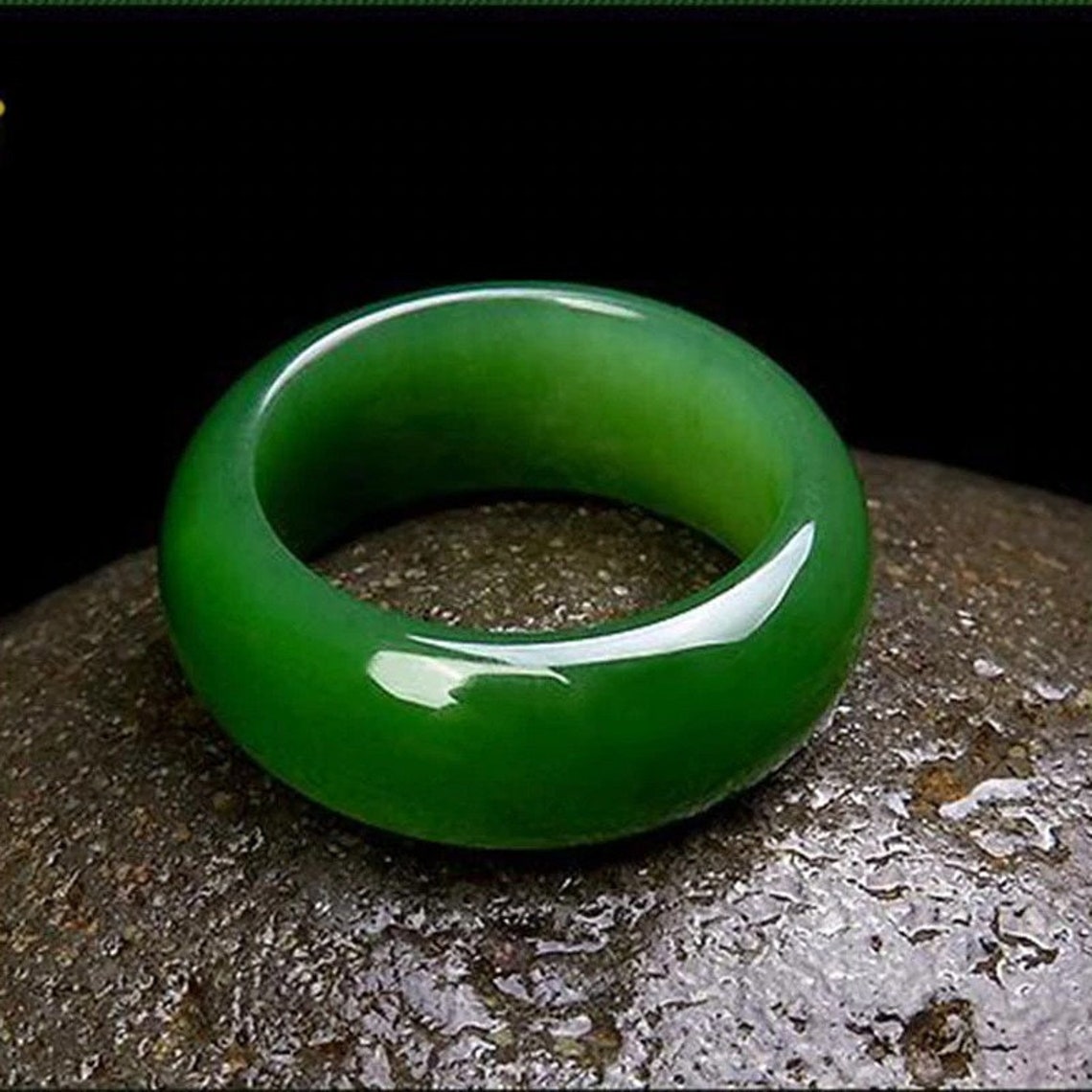 Natural Green Jade Ring Natural Green Jade Ring Jadeite Etsy