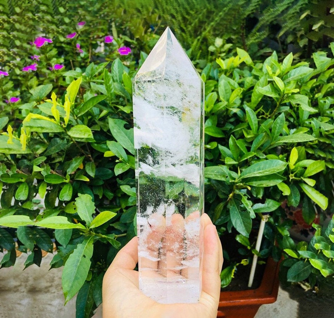 Huge Clear Crystal Tower Smelting Stone White Clear Quartz Etsy
