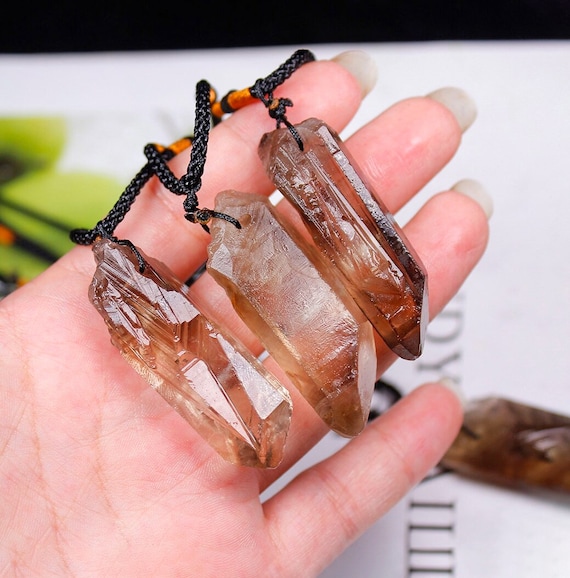 Raw smoky quartz best sale necklace