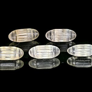 Bohemian Barrel Shape Holari Amulet beds, Old molded Bohemian Crystal Glass Pendant Beads VB_0728D