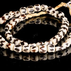 Batik Bone Beads from Ghana M00392
