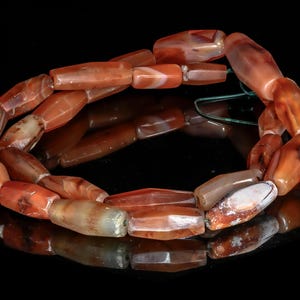 Vintage Idar-Oberstein Agate Faceted Beads Strand VB_0104_B