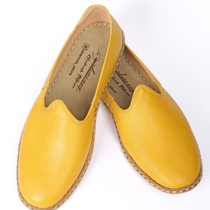 Mustard slip on shoes deals