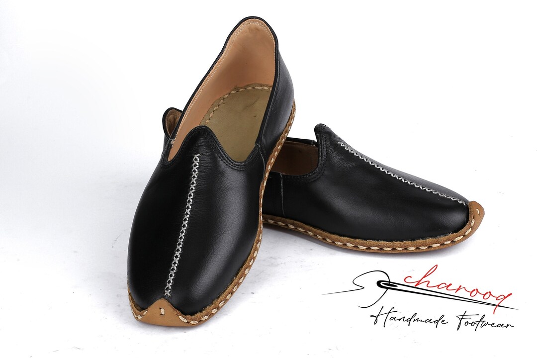 Cydwoq Slip On Shoes 42 US 8.5 Mens Black Leather Handmade USA Artisan Loafers Handmade Leather Slip-on Loafers: Men main image 2