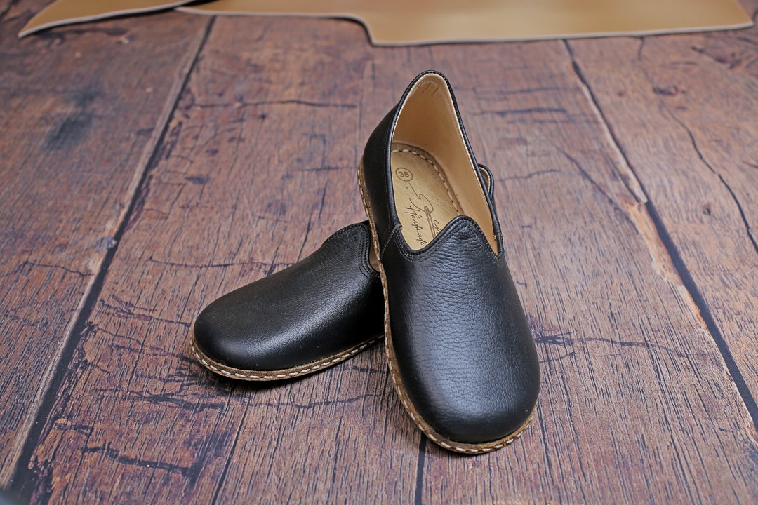 Loafer Shoes Black Shoes Horizon, Wide Toe Box Women's Flat Shoes