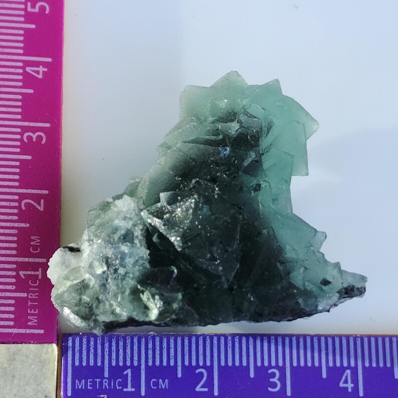 Cluster Ruller Such a Lovely Green Phantom Fluorite Specimen From Xingjiang. Only for ...