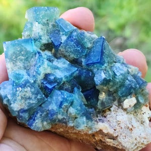 Stunning Fluorite from Rogerly Mine, England, Only for Collectors, 130gm, Color Changing Fluorite, Self Stand Specimen, Daylight Fluorescent
