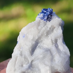 Stunning Blue Cobalt Spinel Specimen from Myanmar, Super Rare Blue Spinel Specimen, 34gm, US TOP Crystals