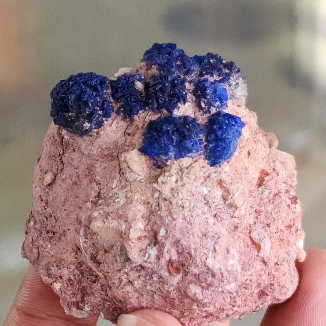 モロッコ産ピンク母岩付き天然アズライト標本（115g） - Etsy 日本