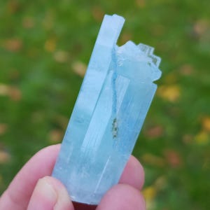 Natural Blue Scandium Aquamarine Crystal from Shigar Valley Pakistan, 30gm, US Top Crystals