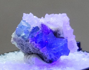Color-changing Green-blue English Fluorite From the Cousin Jack