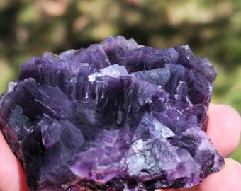 Top Quality Purple Fluorite Specimen from Xingjiang, Only for Collectors, 6cm, 120gm