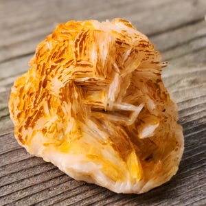 Impresionante ejemplar de barita naranja y blanca con cerusita de la mina Les Dalles en Mibladen, artículo de colección, 54 g, cristales de primera calidad de EE. UU.