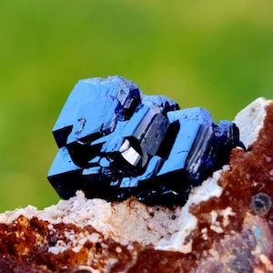 Lustrous Azurite Specimen Deep Color from Tsumeb Mine with Remarkable Properties, Watch Video this Museum Quality, Collector Choice