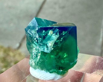 Rogerley Fluorite Specimen from Tiny Twins Pocket, Diana Maria Mine, UK, Discovered in 2025, Daylight Fluorescent Deal for Collectors, 2cm