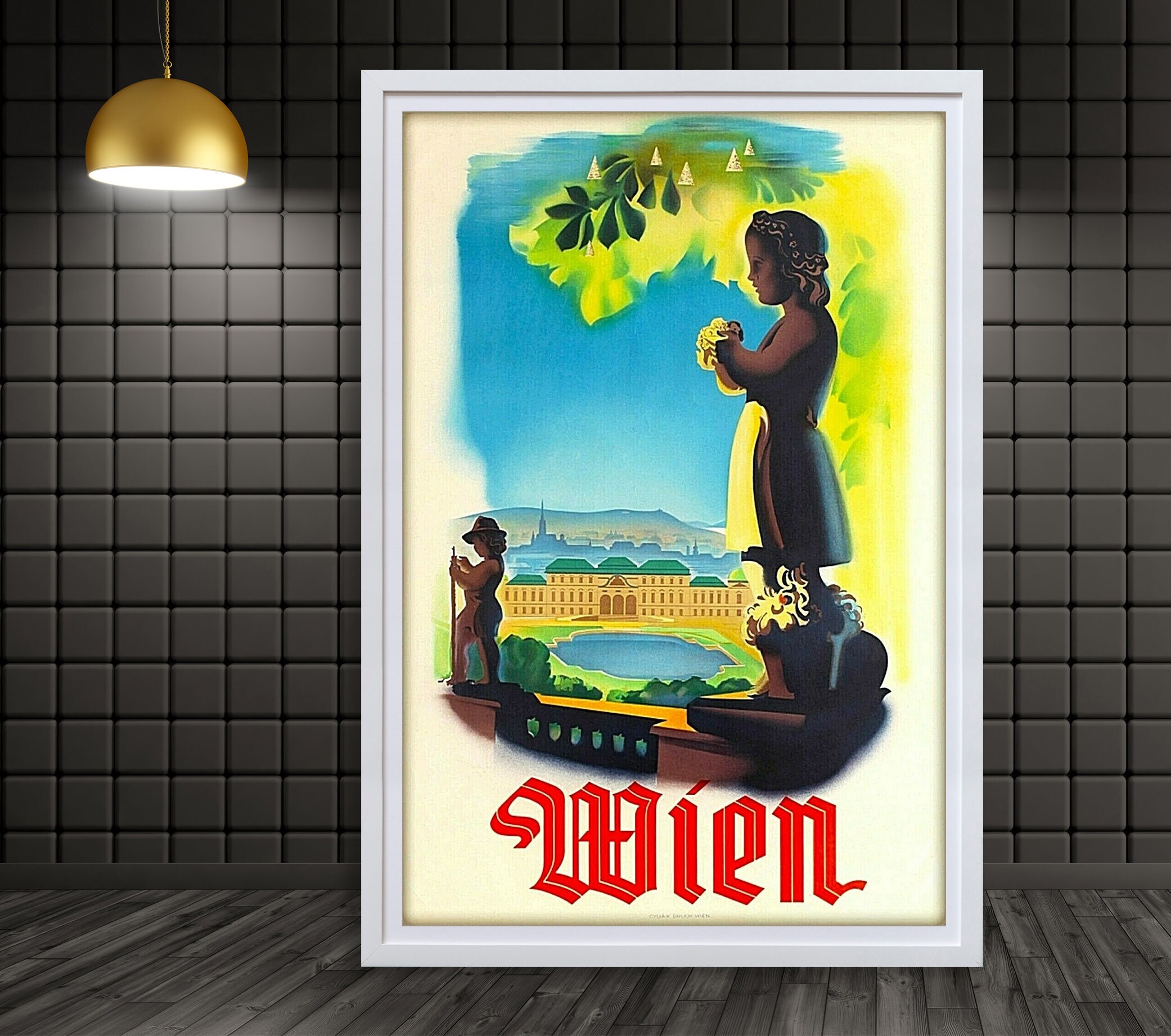 Wien Vienna Austria Vintage Travel Poster / Canvas Poster / Etsy