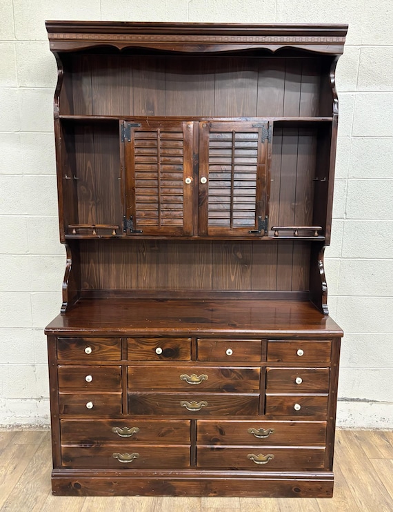 dresser and hutch Blake 3 Drawer with Hutch, Black Oak See more products from this woodshop Silva Hutch | Add-on Bookshelf
