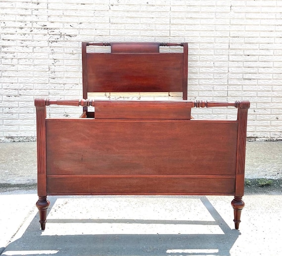 Twin cherry sleigh bed deals