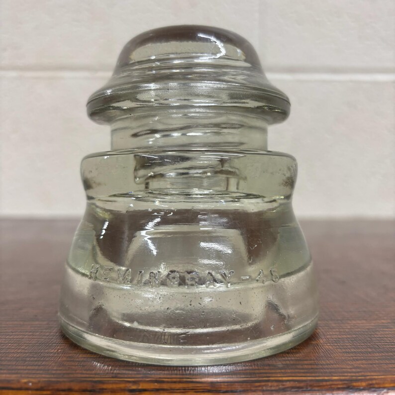Vintage Hemingray 45 Clear Glass Insulator - Etsy