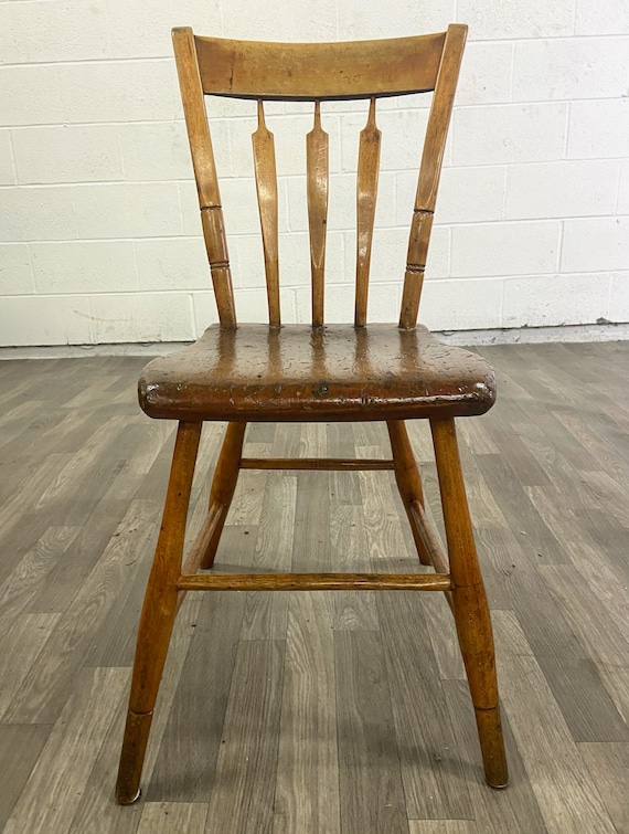 Antique Primitive 19th Century Handmade Farmhouse Plank Seat