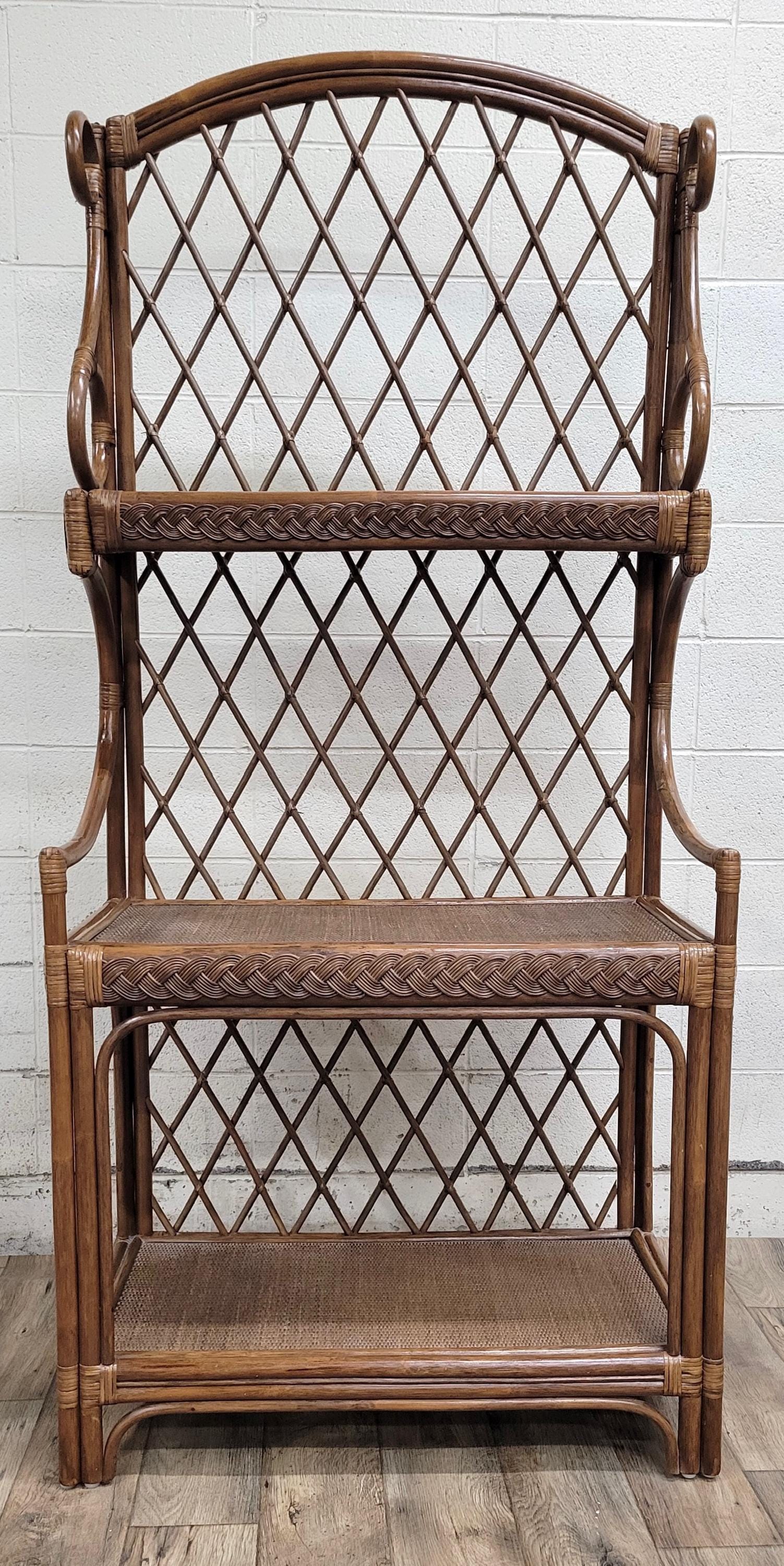 Vtg Hollywood Regency Faux Bamboo Steel Metal Gold 6 Tier