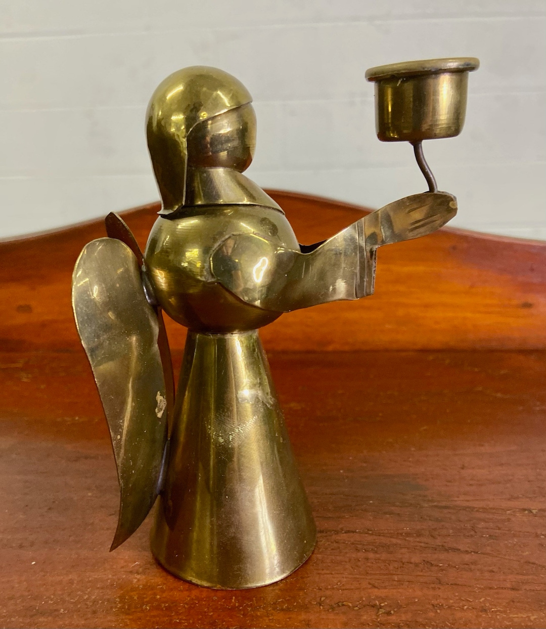 Vintage Brass Angel Candlestick Holder Etsy