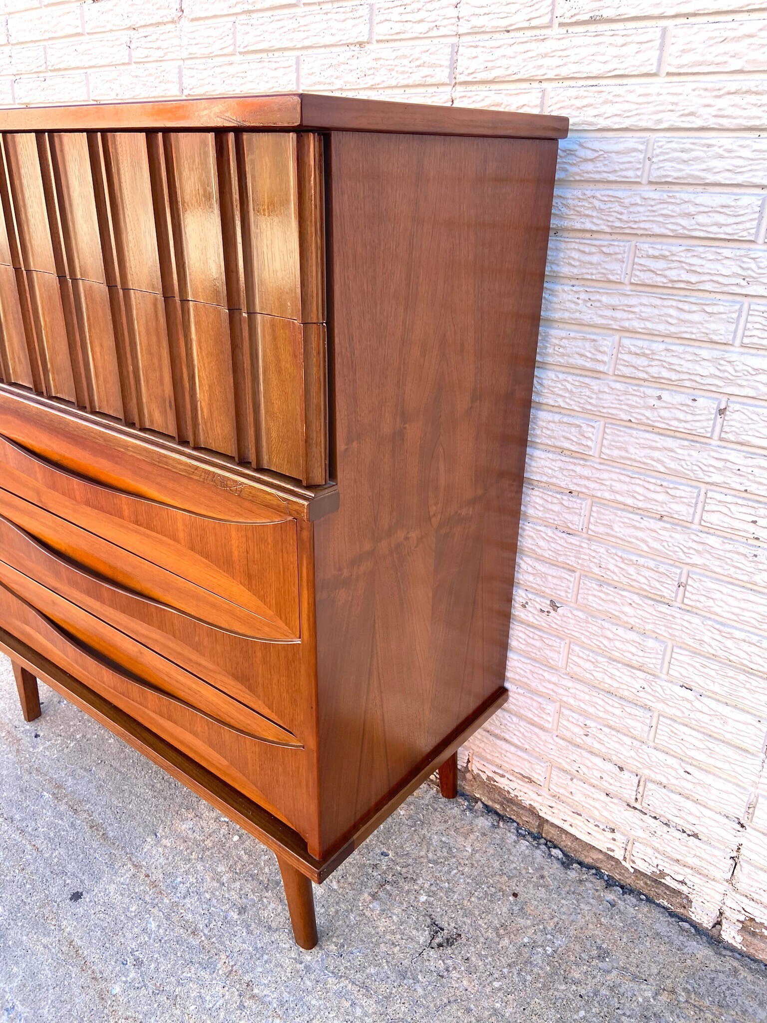Vintage MCM Highboy Dresser Gentleman's Chest by United Etsy
