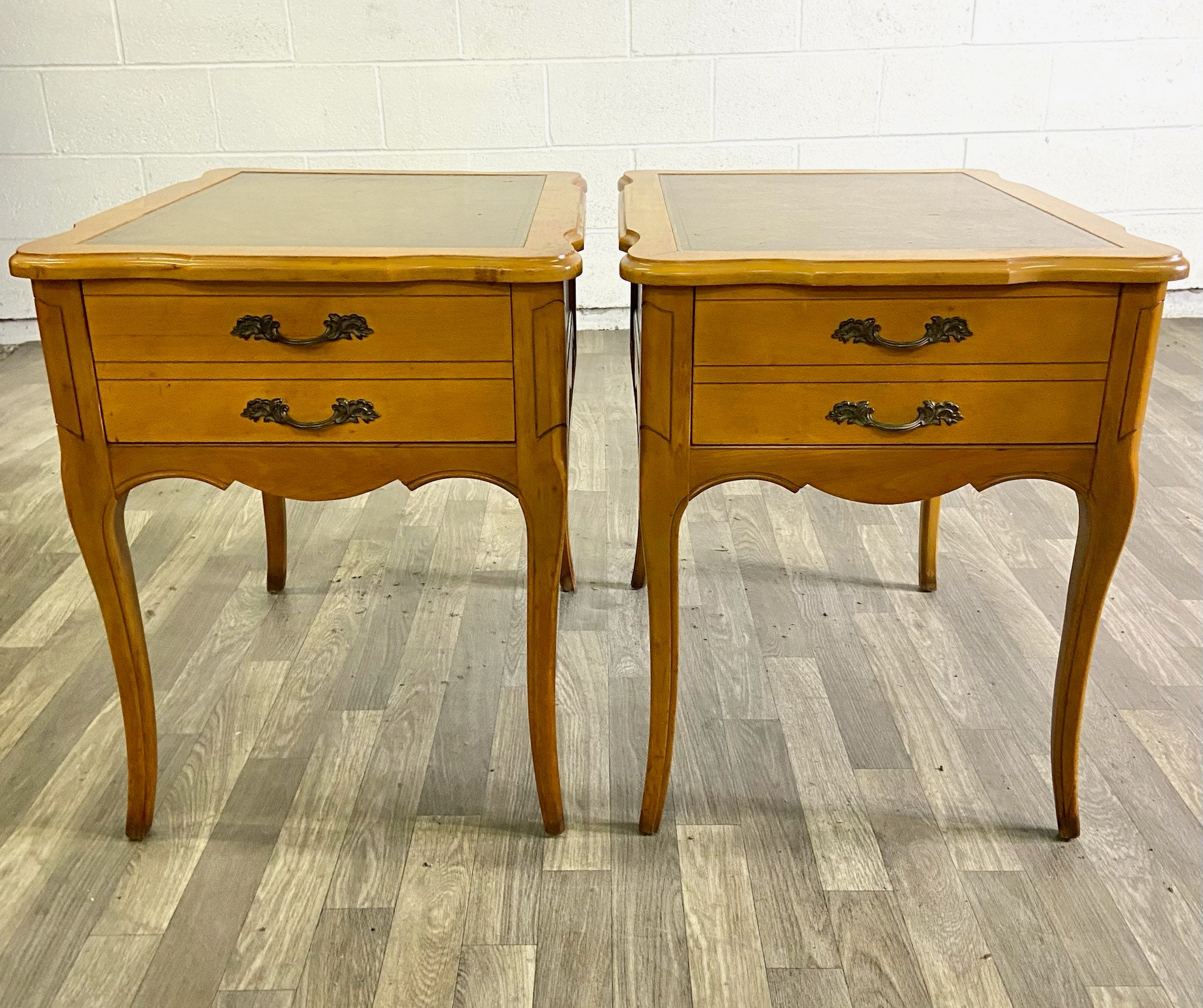 French country end tables with drawers discount