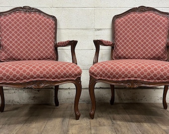 Vintage Brandywine Design Furniture French Louis XV Regency Style Armchairs