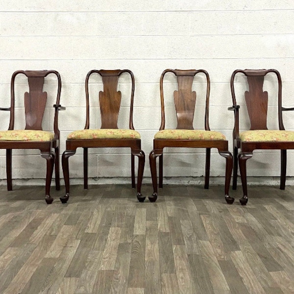 Vintage Queen Anne Dining Chairs by Donald L Mason - Set of 4