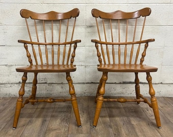 S BENT BROS Solid Hard Rock Maple Colonial Pub Style Dining Side