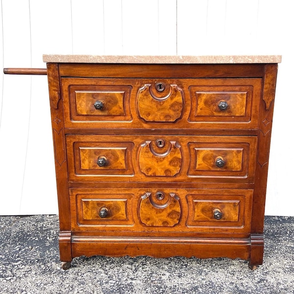 Antique Marble Top Dresser Etsy