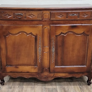 Antique French Country French Provincial Louis XV Style Buffet Sideboard Server