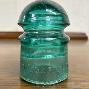 Vintage Hemingray 42 Aqua or Teal Glass Insulator