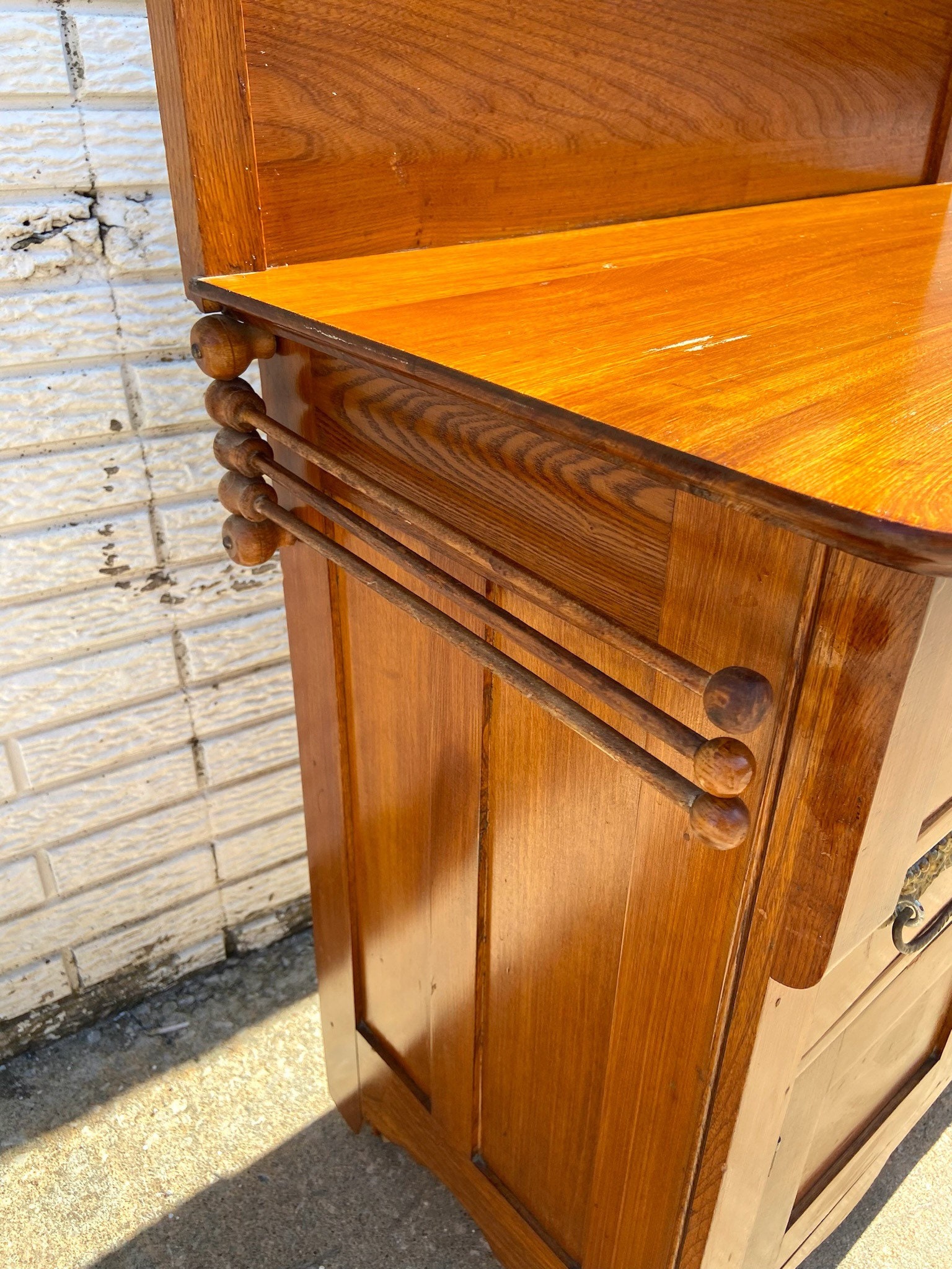 Antique Washstand With Towel Rack and Knapp Joint Drawers Etsy