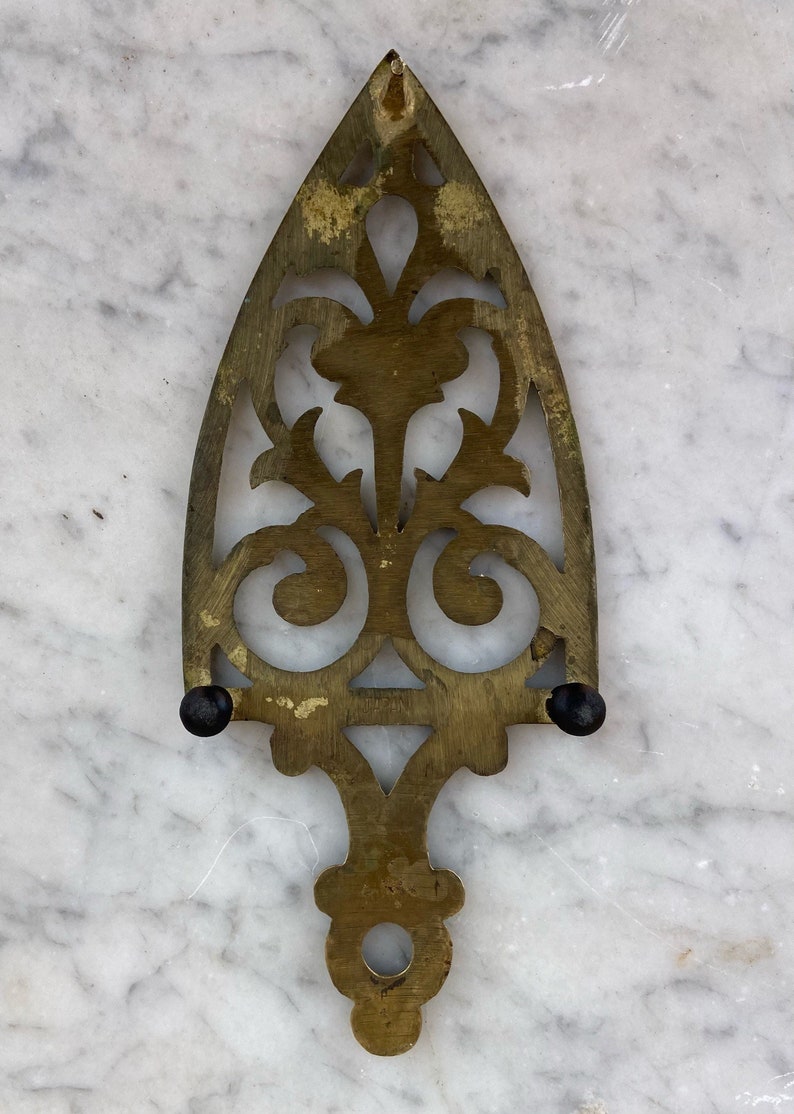 Vintage Brass Trivet Made in Japan Etsy