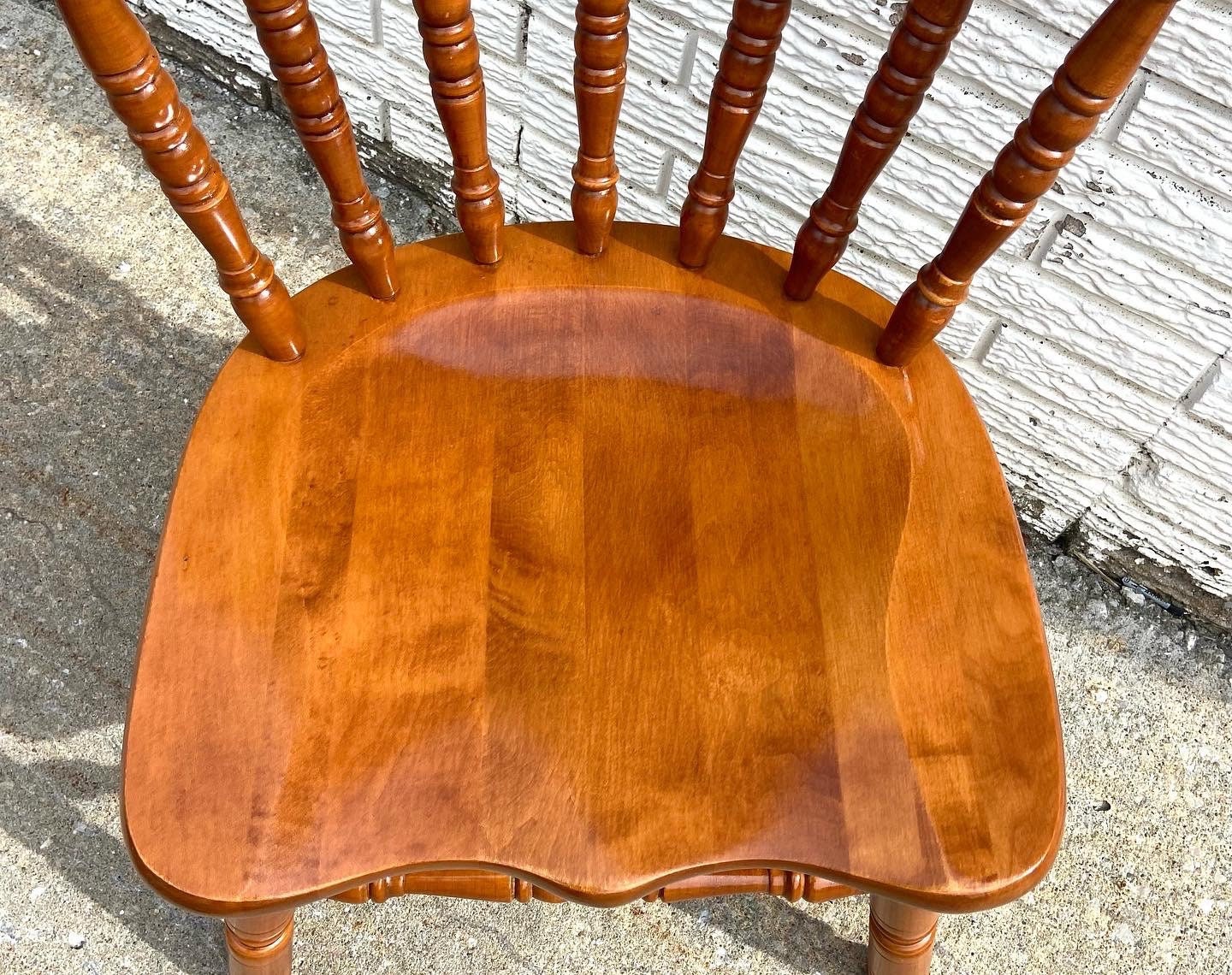 Vintage Tell City Hard Rock Maple Spindle Dining Chairs Set Etsy