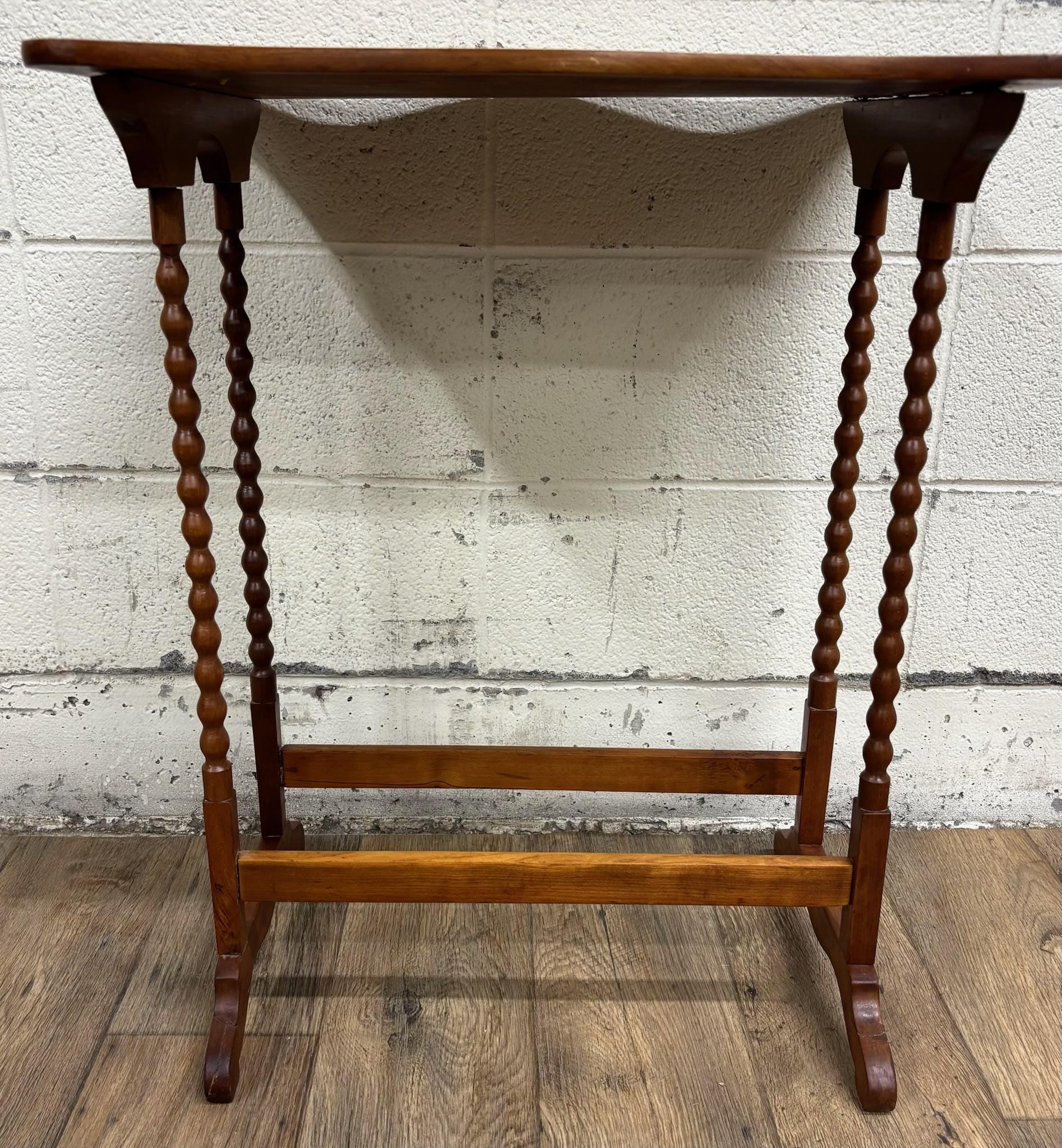 Antique Victorian Spindle Leg Bobbin Leg Side Table - Etsy