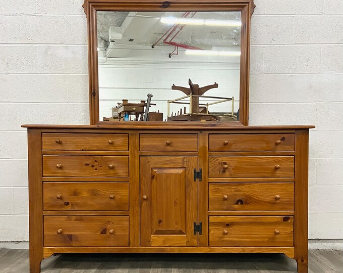 Vintage Ethan Allen Country Craftsman Triple Dresser 195313 Etsy