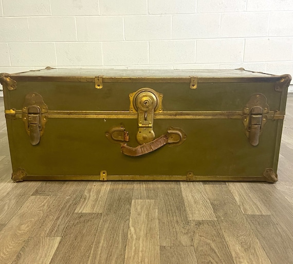 Antique steamer trunk Dresser & Topper Set