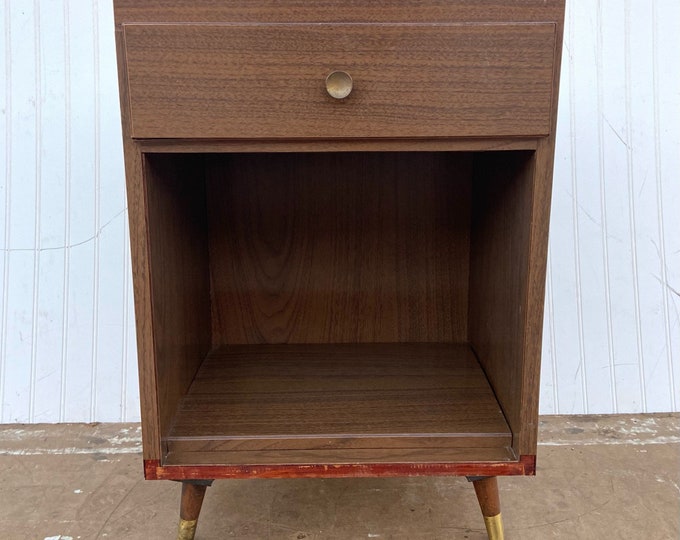 Vintage MCM Nightstand by SJ Bailey & Sons Master Craft Unpainted