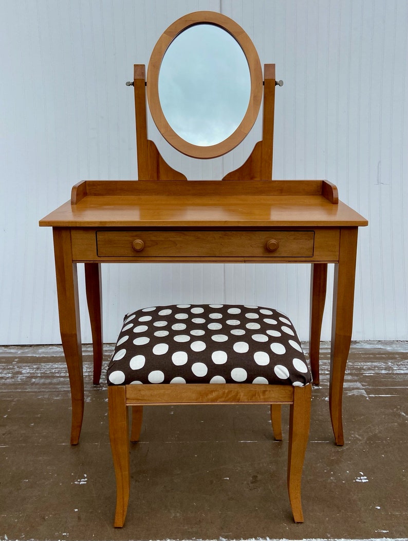 Vintage Ethan Allen Country Colors Vanity and Bench Etsy