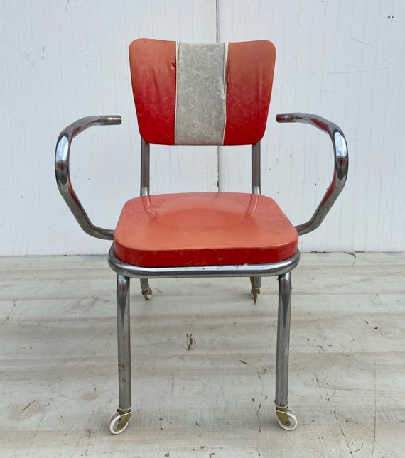 Vintage Chrome Diner Style Chair Etsy