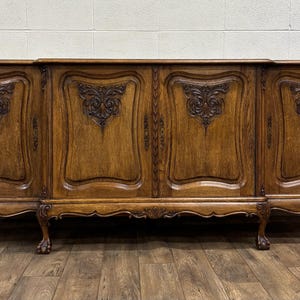 Antique French Country Louis XIV Buffet Sideboard Server